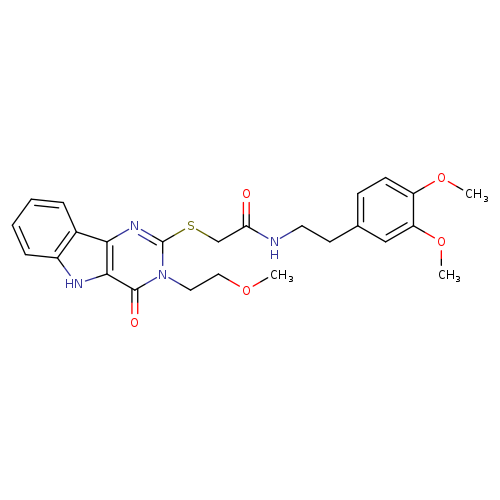 N-[2-(3,4-dimethoxyphenyl)ethyl]-2-{[3-(2-methoxyethyl)-4-oxo-3H,4H,5H-pyrimido[5,4-b]indol-2-yl]sulfanyl}acetamide