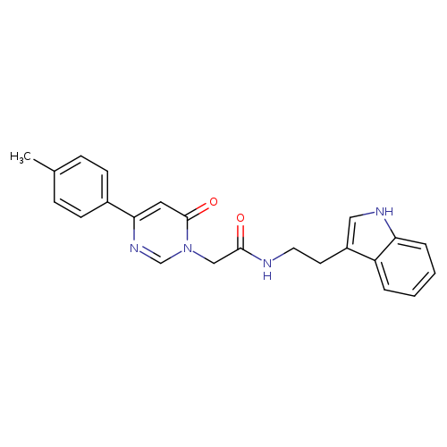N-[2-(1H-indol-3-yl)ethyl]-2-[4-(4-methylphenyl)-6-oxo-1,6-dihydropyrimidin-1-yl]acetamide