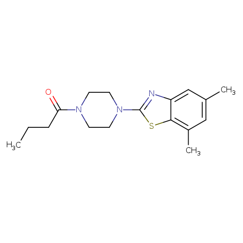 1-[4-(5,7-dimethyl-1,3-benzothiazol-2-yl)piperazin-1-yl]butan-1-one