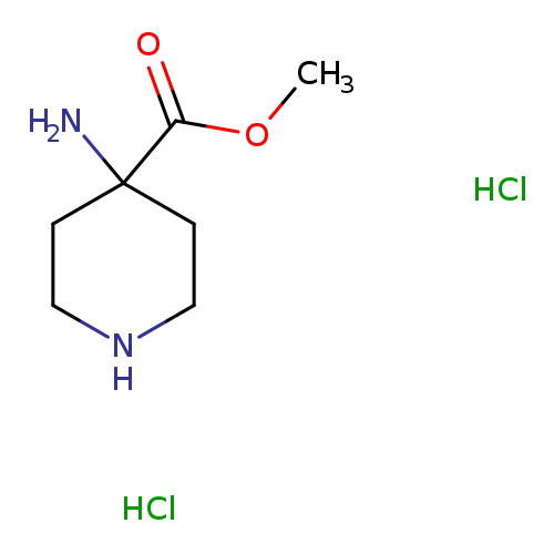4-Piperidinecarboxylic acid, 4-amino-, methyl ester, hydrochloride (1:2)