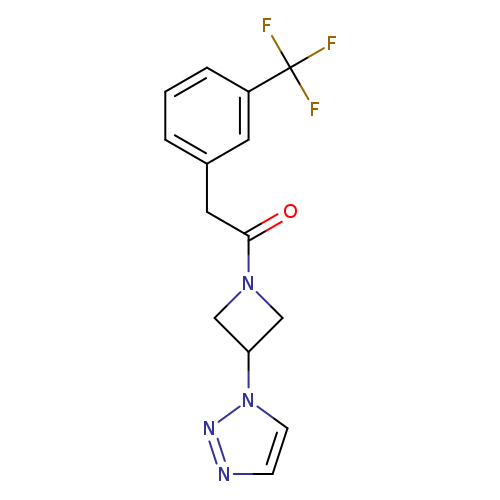 1-[3-(1H-1,2,3-triazol-1-yl)azetidin-1-yl]-2-[3-(trifluoromethyl)phenyl]ethan-1-one