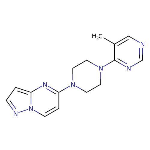 5-methyl-4-(4-{pyrazolo[1,5-a]pyrimidin-5-yl}piperazin-1-yl)pyrimidine