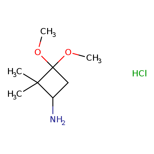 3,3-dimethoxy-2,2-dimethylcyclobutan-1-amine hydrochloride