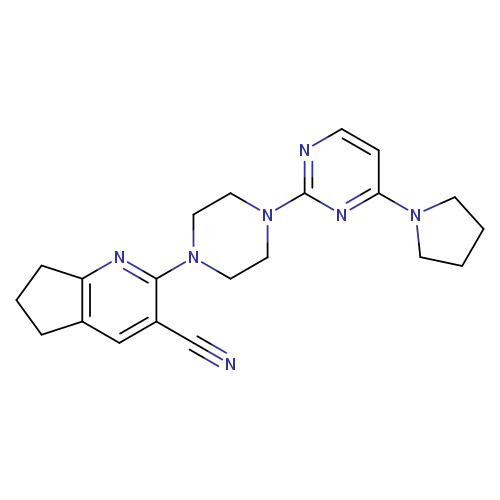 2-{4-[4-(pyrrolidin-1-yl)pyrimidin-2-yl]piperazin-1-yl}-5H,6H,7H-cyclopenta[b]pyridine-3-carbonitrile