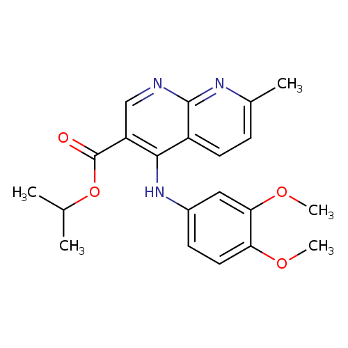 propan-2-yl 4-[(3,4-dimethoxyphenyl)amino]-7-methyl-1,8-naphthyridine-3-carboxylate