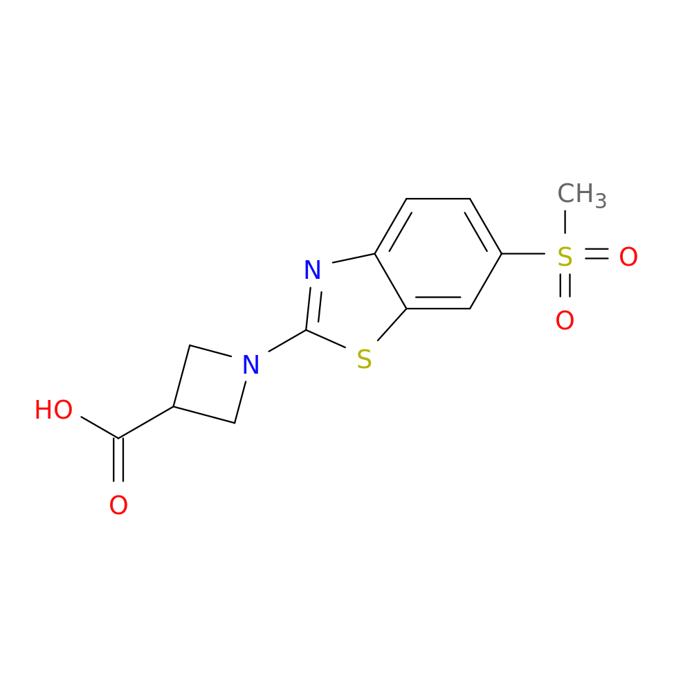 1-[6-(Methylsulfonyl)-1,3-benzothiazol-2-yl]azetidine-3-carboxylic acid