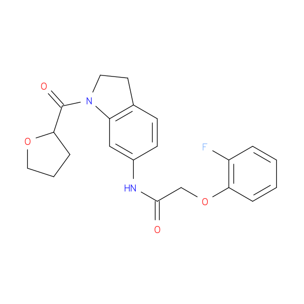 2-(2-fluorophenoxy)-N-[1-(oxolane-2-carbonyl)-2,3-dihydro-1H-indol-6-yl]acetamide