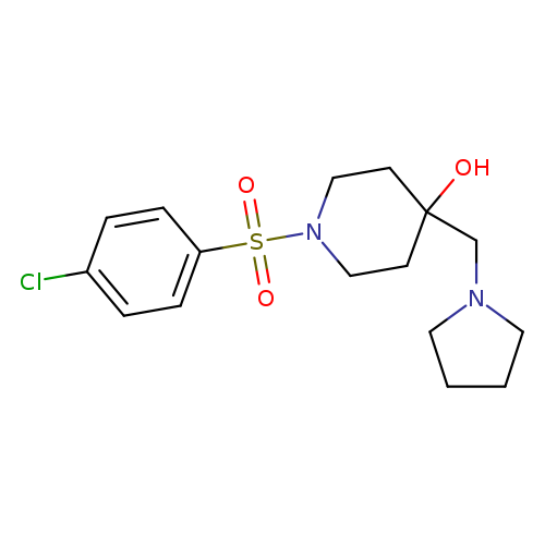 1-(4-chlorobenzenesulfonyl)-4-[(pyrrolidin-1-yl)methyl]piperidin-4-ol
