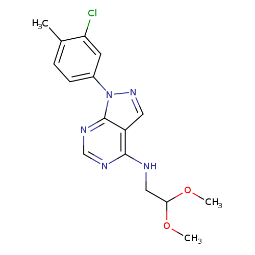 1-(3-chloro-4-methylphenyl)-N-(2,2-dimethoxyethyl)-1H-pyrazolo[3,4-d]pyrimidin-4-amine