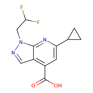 6-cyclopropyl-1-(2,2-difluoroethyl)-1H-pyrazolo[3,4-b]pyridine-4-carboxylic acid