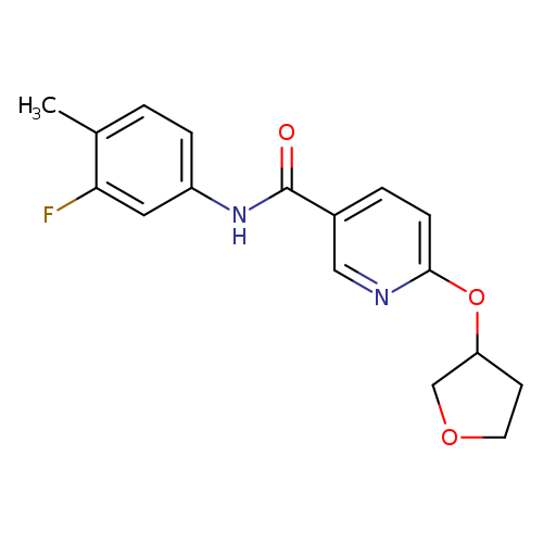 N-(3-fluoro-4-methylphenyl)-6-(oxolan-3-yloxy)pyridine-3-carboxamide