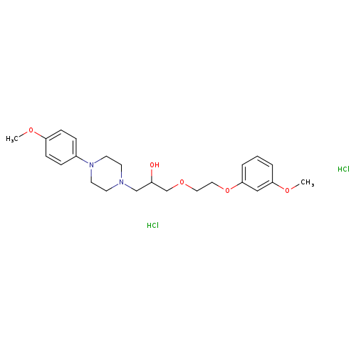 1-[2-(3-methoxyphenoxy)ethoxy]-3-[4-(4-methoxyphenyl)piperazin-1-yl]propan-2-ol dihydrochloride