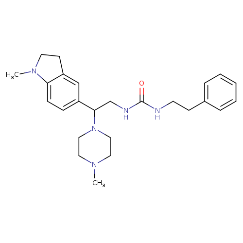 3-[2-(1-methyl-2,3-dihydro-1H-indol-5-yl)-2-(4-methylpiperazin-1-yl)ethyl]-1-(2-phenylethyl)urea