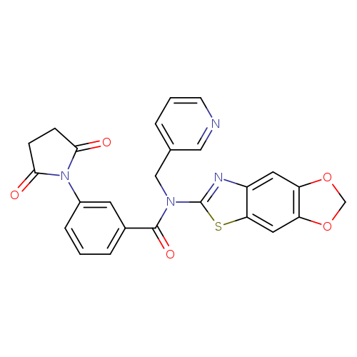N-{4,6-dioxa-10-thia-12-azatricyclo[7.3.0.0^{3,7}]dodeca-1(9),2,7,11-tetraen-11-yl}-3-(2,5-dioxopyrrolidin-1-yl)-N-[(pyridin-3-yl)methyl]benzamide