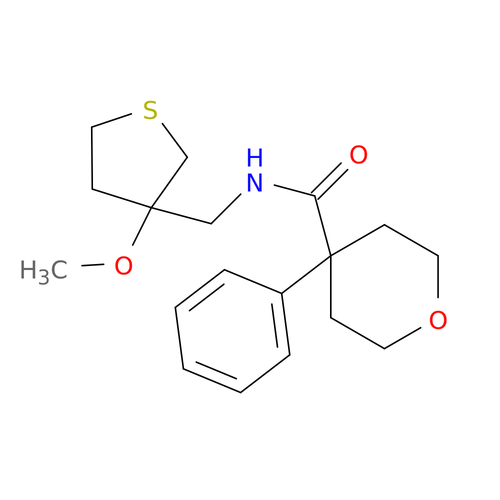 N-[(3-methoxythiolan-3-yl)methyl]-4-phenyloxane-4-carboxamide
