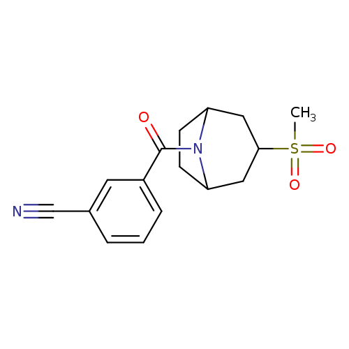 3-{3-methanesulfonyl-8-azabicyclo[3.2.1]octane-8-carbonyl}benzonitrile