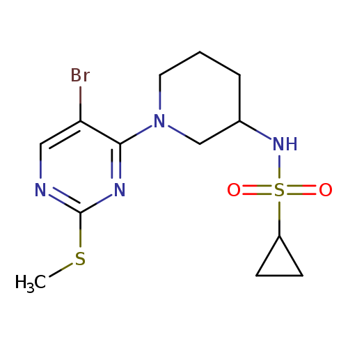 N-{1-[5-bromo-2-(methylsulfanyl)pyrimidin-4-yl]piperidin-3-yl}cyclopropanesulfonamide