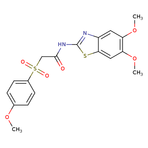 N-(5,6-dimethoxy-1,3-benzothiazol-2-yl)-2-(4-methoxybenzenesulfonyl)acetamide