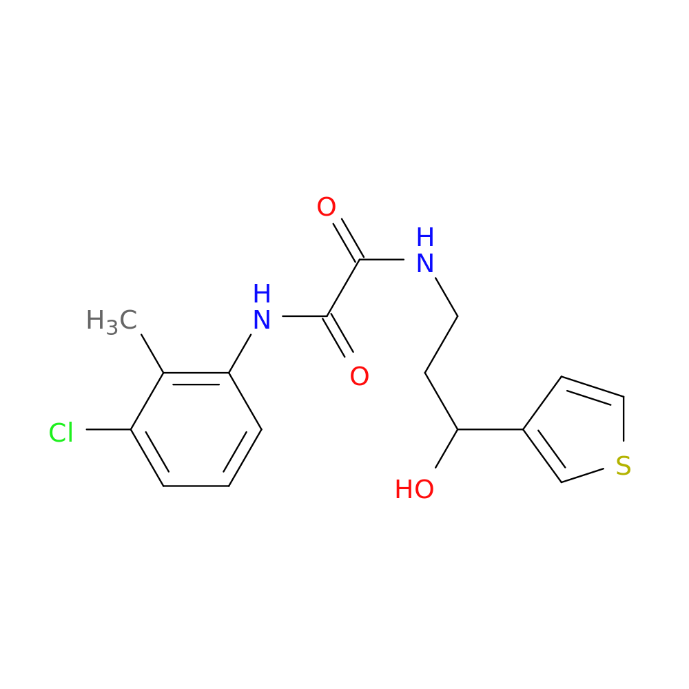 N'-(3-chloro-2-methylphenyl)-N-[3-hydroxy-3-(thiophen-3-yl)propyl]ethanediamide