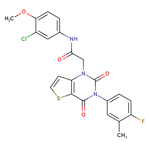 N-(3-chloro-4-methoxyphenyl)-2-[3-(4-fluoro-3-methylphenyl)-2,4-dioxo-1H,2H,3H,4H-thieno[3,2-d]pyrimidin-1-yl]acetamide