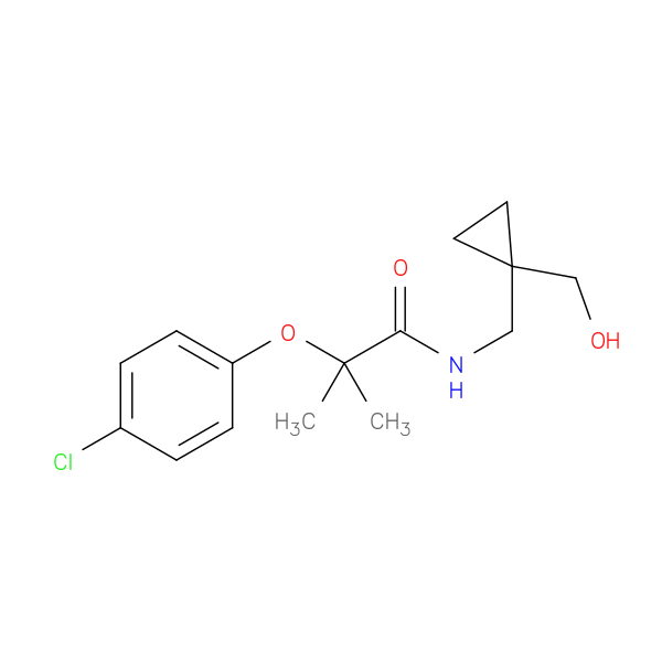 2-(4-chlorophenoxy)-N-{[1-(hydroxymethyl)cyclopropyl]methyl}-2-methylpropanamide