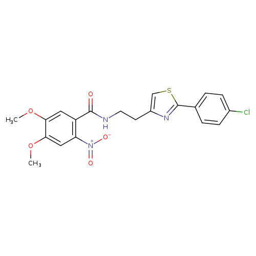 N-{2-[2-(4-chlorophenyl)-1,3-thiazol-4-yl]ethyl}-4,5-dimethoxy-2-nitrobenzamide