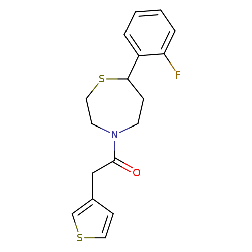 1-[7-(2-fluorophenyl)-1,4-thiazepan-4-yl]-2-(thiophen-3-yl)ethan-1-one