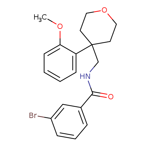 3-bromo-N-{[4-(2-methoxyphenyl)oxan-4-yl]methyl}benzamide