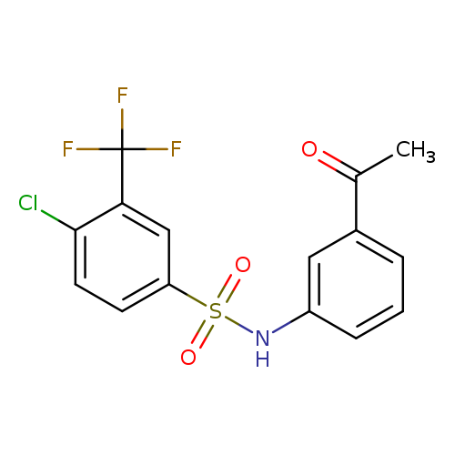N-(3-acetylphenyl)-4-chloro-3-(trifluoromethyl)benzene-1-sulfonamide