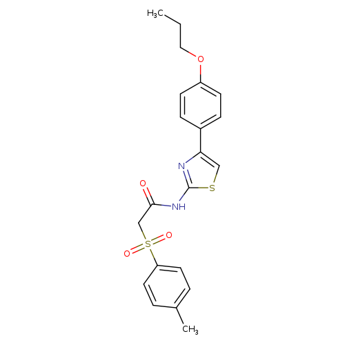 2-(4-methylbenzenesulfonyl)-N-[4-(4-propoxyphenyl)-1,3-thiazol-2-yl]acetamide
