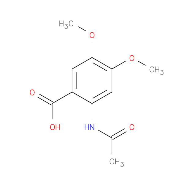 2-Acetamido-4,5-dimethoxybenzoic acid