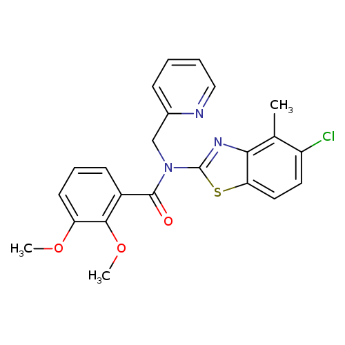 N-(5-chloro-4-methyl-1,3-benzothiazol-2-yl)-2,3-dimethoxy-N-[(pyridin-2-yl)methyl]benzamide