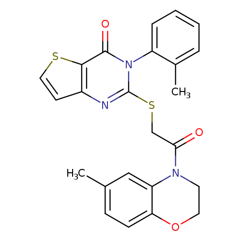 2-{[2-(6-methyl-3,4-dihydro-2H-1,4-benzoxazin-4-yl)-2-oxoethyl]sulfanyl}-3-(2-methylphenyl)-3H,4H-thieno[3,2-d]pyrimidin-4-one