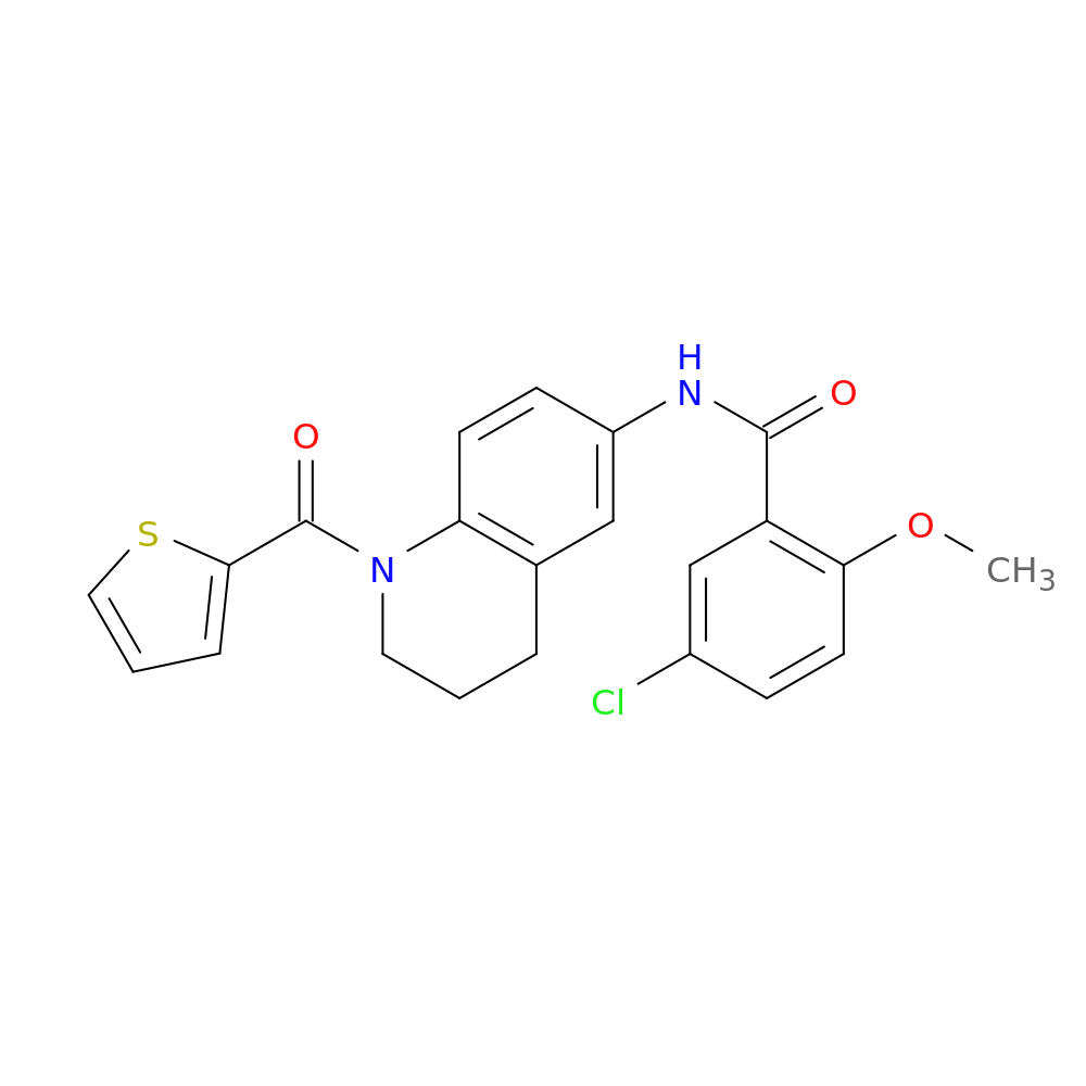 5-chloro-2-methoxy-N-[1-(thiophene-2-carbonyl)-1,2,3,4-tetrahydroquinolin-6-yl]benzamide
