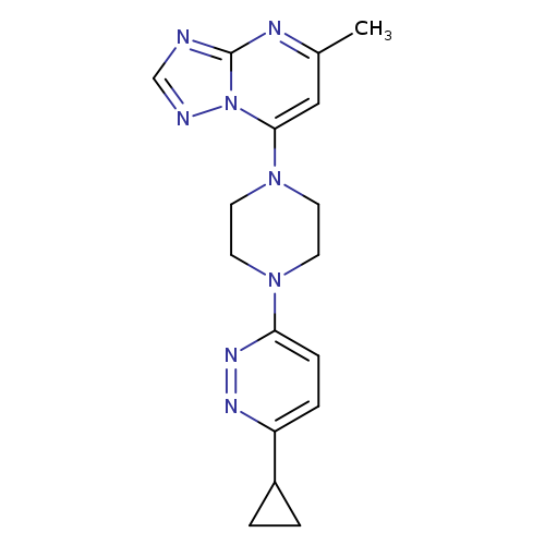 3-cyclopropyl-6-(4-{5-methyl-[1,2,4]triazolo[1,5-a]pyrimidin-7-yl}piperazin-1-yl)pyridazine