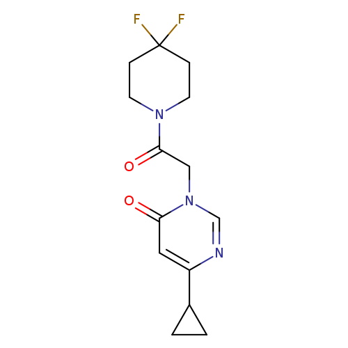 6-cyclopropyl-3-[2-(4,4-difluoropiperidin-1-yl)-2-oxoethyl]-3,4-dihydropyrimidin-4-one