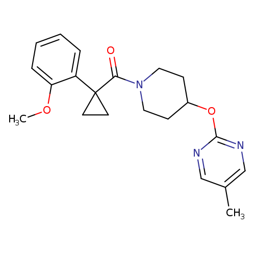 2-({1-[1-(2-methoxyphenyl)cyclopropanecarbonyl]piperidin-4-yl}oxy)-5-methylpyrimidine