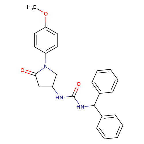 1-(diphenylmethyl)-3-[1-(4-methoxyphenyl)-5-oxopyrrolidin-3-yl]urea