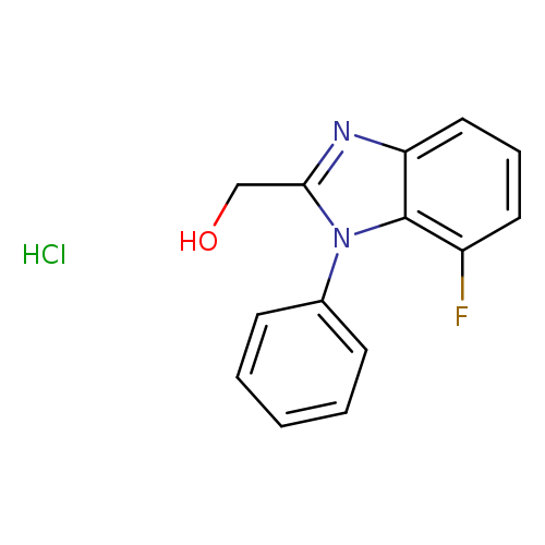 (7-fluoro-1-phenyl-1H-1,3-benzodiazol-2-yl)methanolhydrochloride