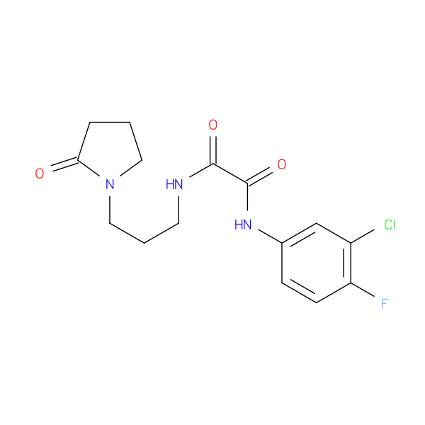 N'-(3-chloro-4-fluorophenyl)-N-[3-(2-oxopyrrolidin-1-yl)propyl]ethanediamide