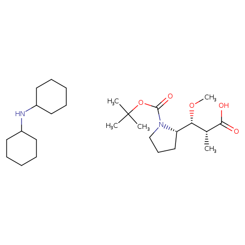 2-Pyrrolidinepropanoic acid, 1-[(1,1-dimethylethoxy)carbonyl]-β-methoxy-α-methyl-, (αR,βR,2S)-, compd. with N-cyclohexylcyclohexanamine (1:1)