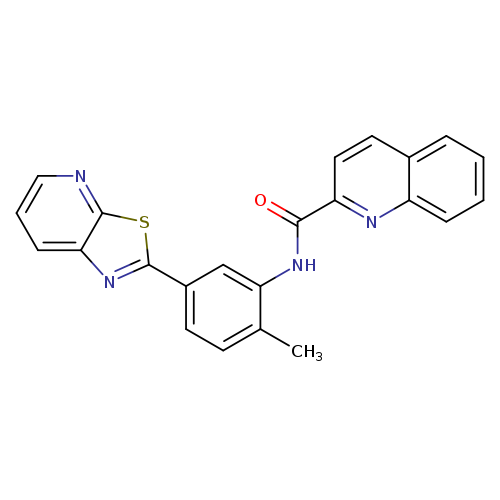 N-(2-methyl-5-{[1,3]thiazolo[5,4-b]pyridin-2-yl}phenyl)quinoline-2-carboxamide