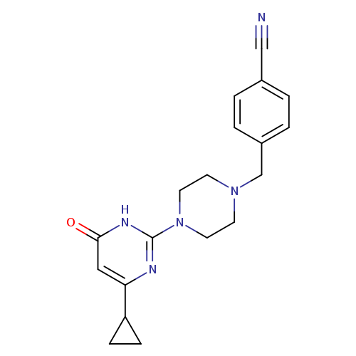 4-{[4-(4-cyclopropyl-6-oxo-1,6-dihydropyrimidin-2-yl)piperazin-1-yl]methyl}benzonitrile