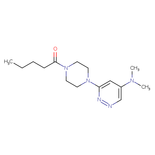 1-{4-[5-(dimethylamino)pyridazin-3-yl]piperazin-1-yl}pentan-1-one