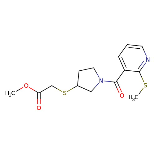 methyl 2-({1-[2-(methylsulfanyl)pyridine-3-carbonyl]pyrrolidin-3-yl}sulfanyl)acetate