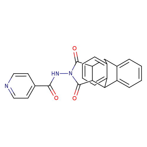 N-{16,18-dioxo-17-azapentacyclo[6.6.5.0^{2,7}.0^{9,14}.0^{15,19}]nonadeca-2,4,6,9(14),10,12-hexaen-17-yl}pyridine-4-carboxamide