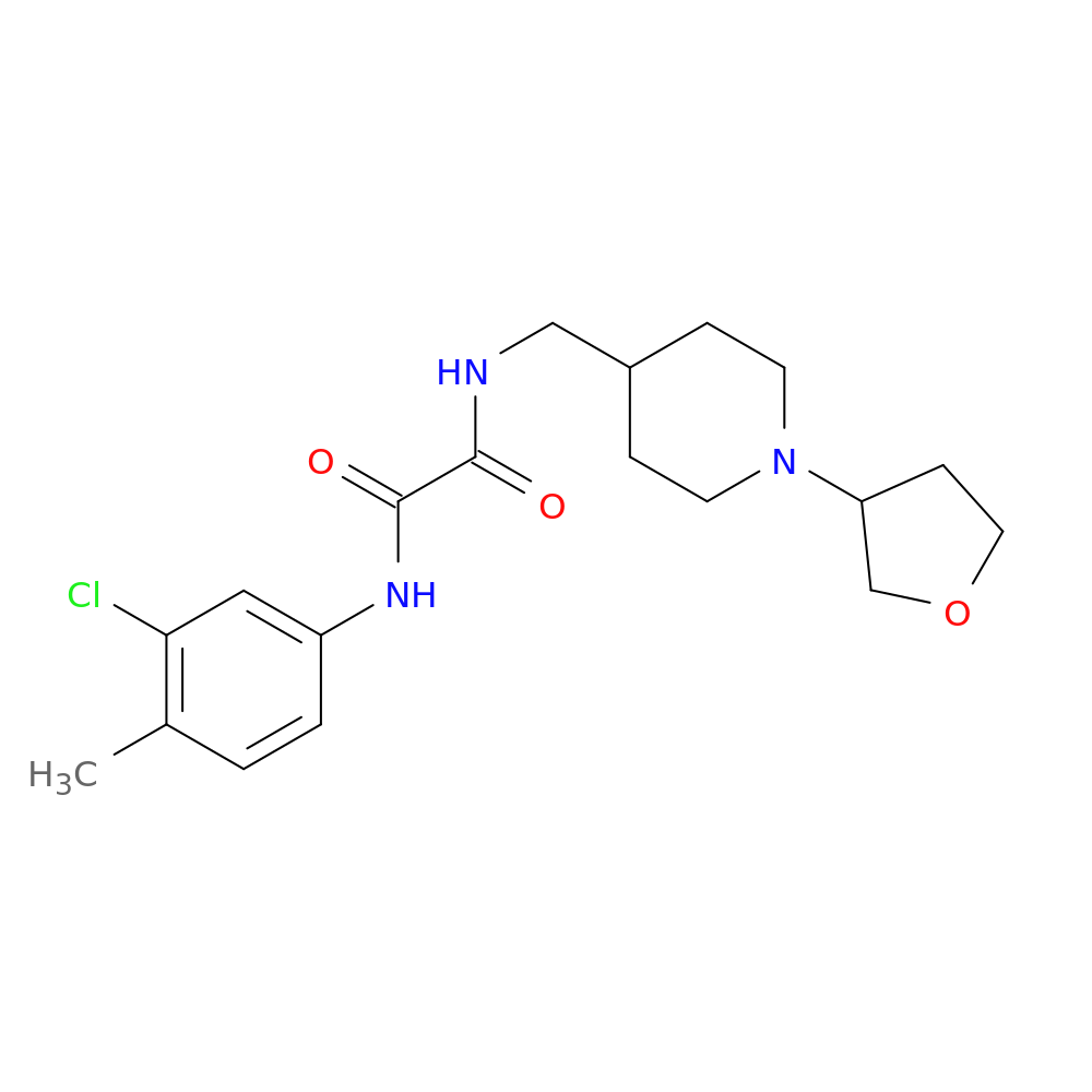 N'-(3-chloro-4-methylphenyl)-N-{[1-(oxolan-3-yl)piperidin-4-yl]methyl}ethanediamide