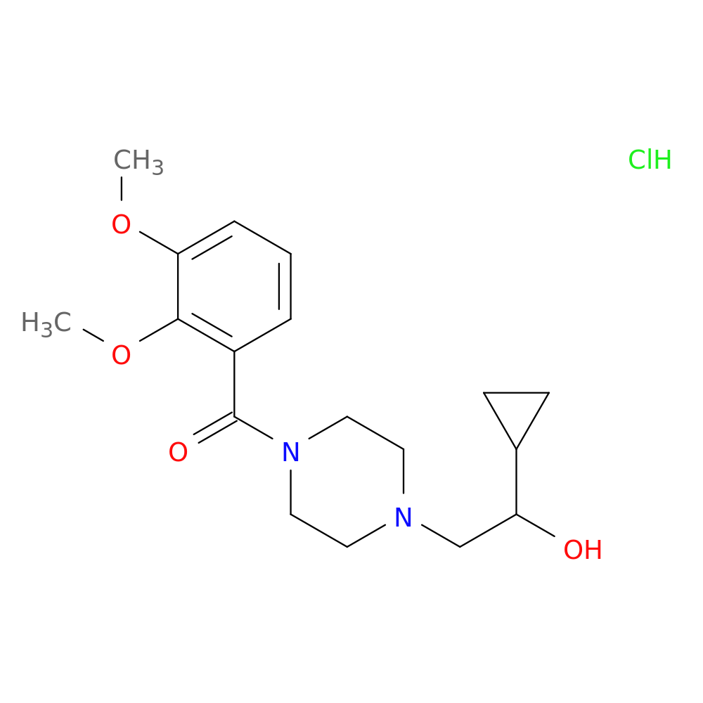 1-cyclopropyl-2-[4-(2,3-dimethoxybenzoyl)piperazin-1-yl]ethan-1-ol hydrochloride