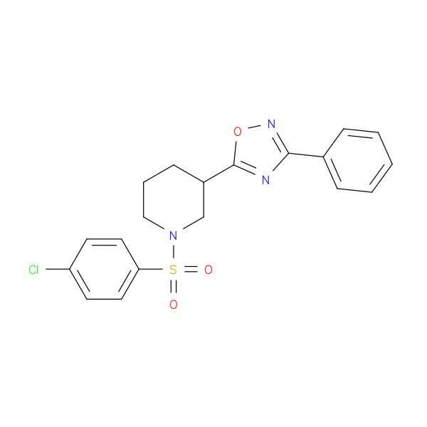 1-(4-chlorobenzenesulfonyl)-3-(3-phenyl-1,2,4-oxadiazol-5-yl)piperidine