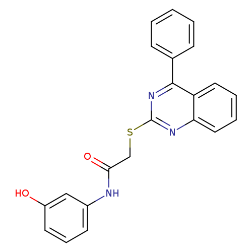 N-(3-hydroxyphenyl)-2-[(4-phenylquinazolin-2-yl)sulfanyl]acetamide